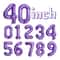 40-Inch Purple Aluminium Foil Number Balloon, Giant Globos Balloon for Happy Birthday Party, Baby Shower & Celebration
