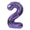40-Inch Purple Aluminium Foil Number Balloon, Giant Globos Balloon for Happy Birthday Party, Baby Shower & Celebration