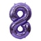 40-Inch Purple Aluminium Foil Number Balloon, Giant Globos Balloon for Happy Birthday Party, Baby Shower & Celebration