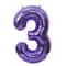 40-Inch Purple Aluminium Foil Number Balloon, Giant Globos Balloon for Happy Birthday Party, Baby Shower & Celebration