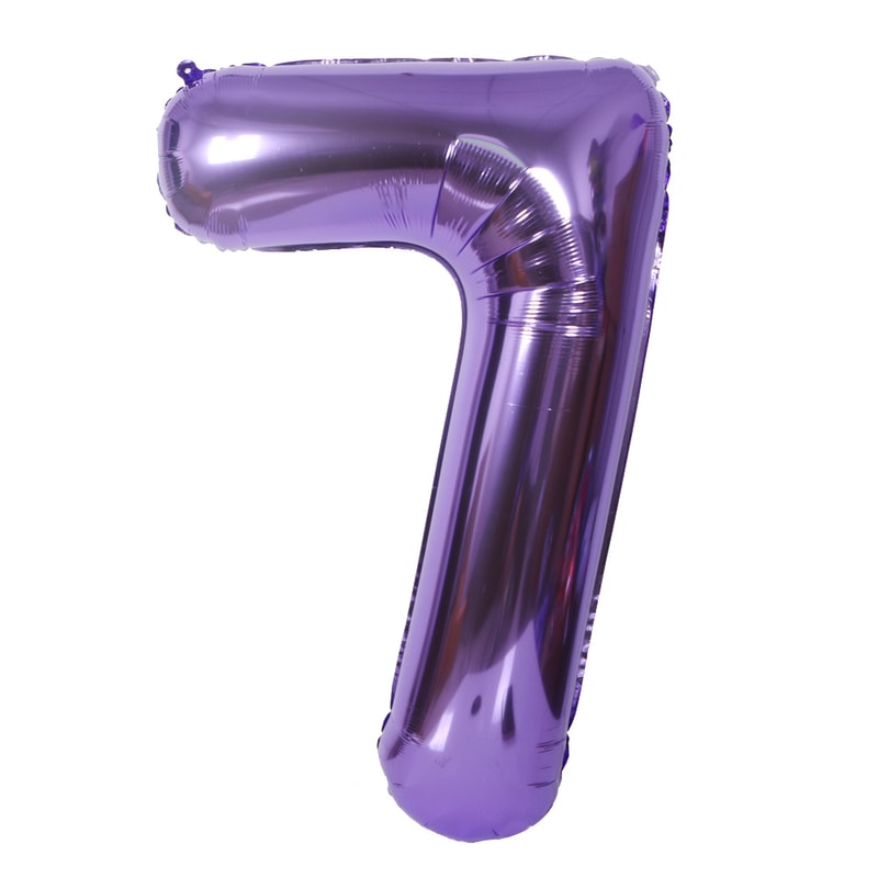 40-Inch Purple Aluminium Foil Number Balloon, Giant Globos Balloon for Happy Birthday Party, Baby Shower & Celebration