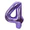 40-Inch Purple Aluminium Foil Number Balloon, Giant Globos Balloon for Happy Birthday Party, Baby Shower & Celebration