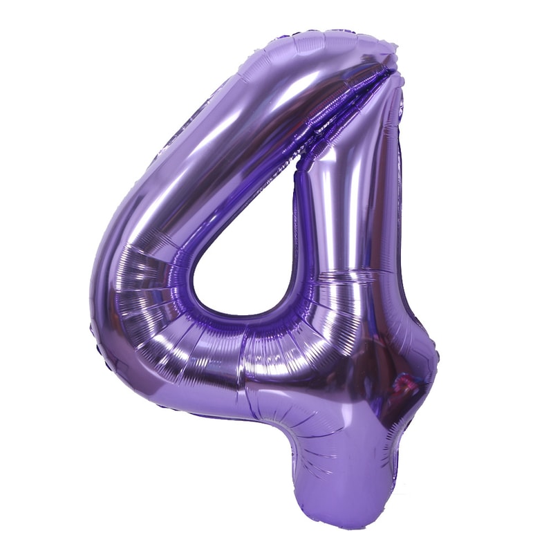 40-Inch Purple Aluminium Foil Number Balloon, Giant Globos Balloon for Happy Birthday Party, Baby Shower & Celebration