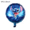 Disney Animation Stitch Interstellar Baby Stitch Angel Aluminum Film Balloon Children's Cartoon Birthday Decoration Balloon
