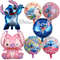 Disney Animation Stitch Interstellar Baby Stitch Angel Aluminum Film Balloon Children's Cartoon Birthday Decoration Balloon