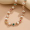 SHIXIN Luxury Imitation Pearl Beads Choker Necklace, Elegant Rhinestone Collar Chain for Women, Bridal Wedding Jewelry