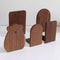 Nature Wooden Bookends, Desktop Bookshelf Desk Organizer for Office & Home, Sturdy Wood Book Ends for Storage Decoration
