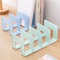 4 Grid Bookends Stand, Sturdy Bookshelf Desktop Decor & Storage Rack Book Holder for School, Office & Home Organization