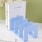 4 Grid Bookends Stand, Sturdy Bookshelf Desktop Decor & Storage Rack Book Holder for School, Office & Home Organization