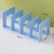 4 Grid Bookends Stand, Sturdy Bookshelf Desktop Decor & Storage Rack Book Holder for School, Office & Home Organization