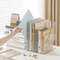Convenient Clear Acrylic Bookends, Single Slot Desk Organizer for Books, Documents & Study Supplies