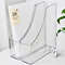 Convenient Clear Acrylic Bookends, Single Slot Desk Organizer for Books, Documents & Study Supplies