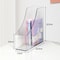 Convenient Clear Acrylic Bookends, Single Slot Desk Organizer for Books, Documents & Study Supplies