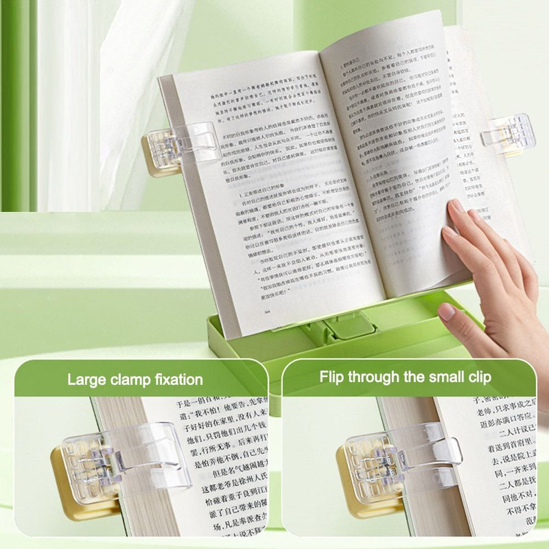 Adjustable Liftable Reading Rack, Large Capacity Book Holder with Pencil Case Base Reading Storage Artifact for Books