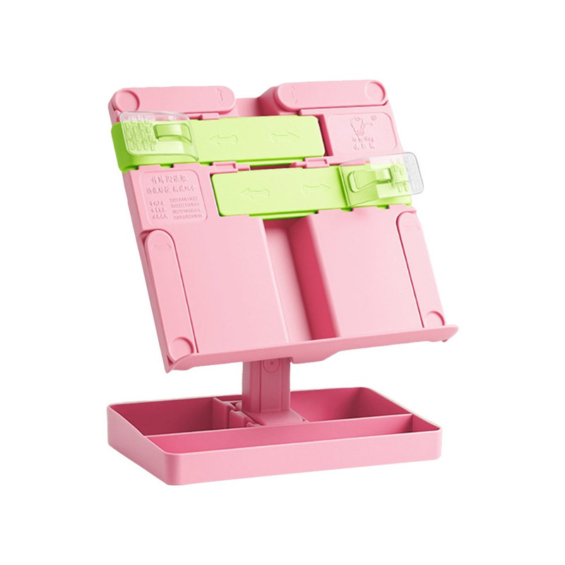 Adjustable Liftable Reading Rack, Large Capacity Book Holder with Pencil Case Base Reading Storage Artifact for Books