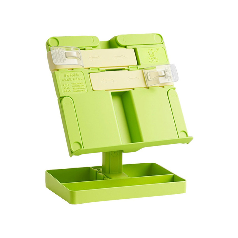 Adjustable Liftable Reading Rack, Large Capacity Book Holder with Pencil Case Base Reading Storage Artifact for Books