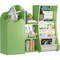 Children Treehouse Bookcase & Toy Storage, Green Kids Book Shelf for Toddler Rooms, Baby Bookshelf with Doors