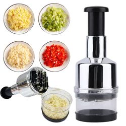 manual garlic press crusher masher, handheld onion chopper tool, fruit vegetable tools for kitchen use