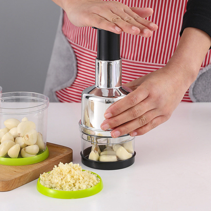 Manual Garlic Press Crusher Masher, Handheld Onion Chopper Tool, Fruit Vegetable Tools for Kitchen Use