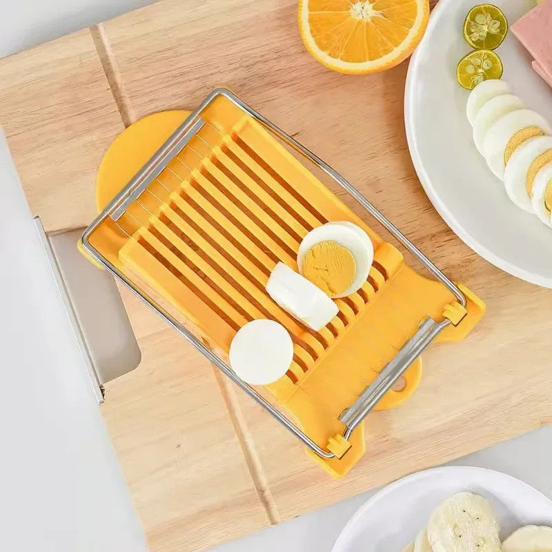 Multifunctional Egg Cutter Stainless Steel Food Slicer, Banana, Cheese, Strawberry, Kitchen Cooking Accessories