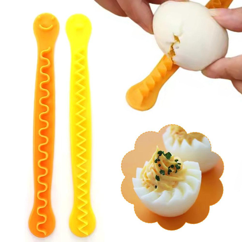 Boiled Eggs Cutter Set, Cute Eggshell Shape Kitchen Tool, Flower Shaper for Bento Cut, Fancy Egg Cooking Gadgets