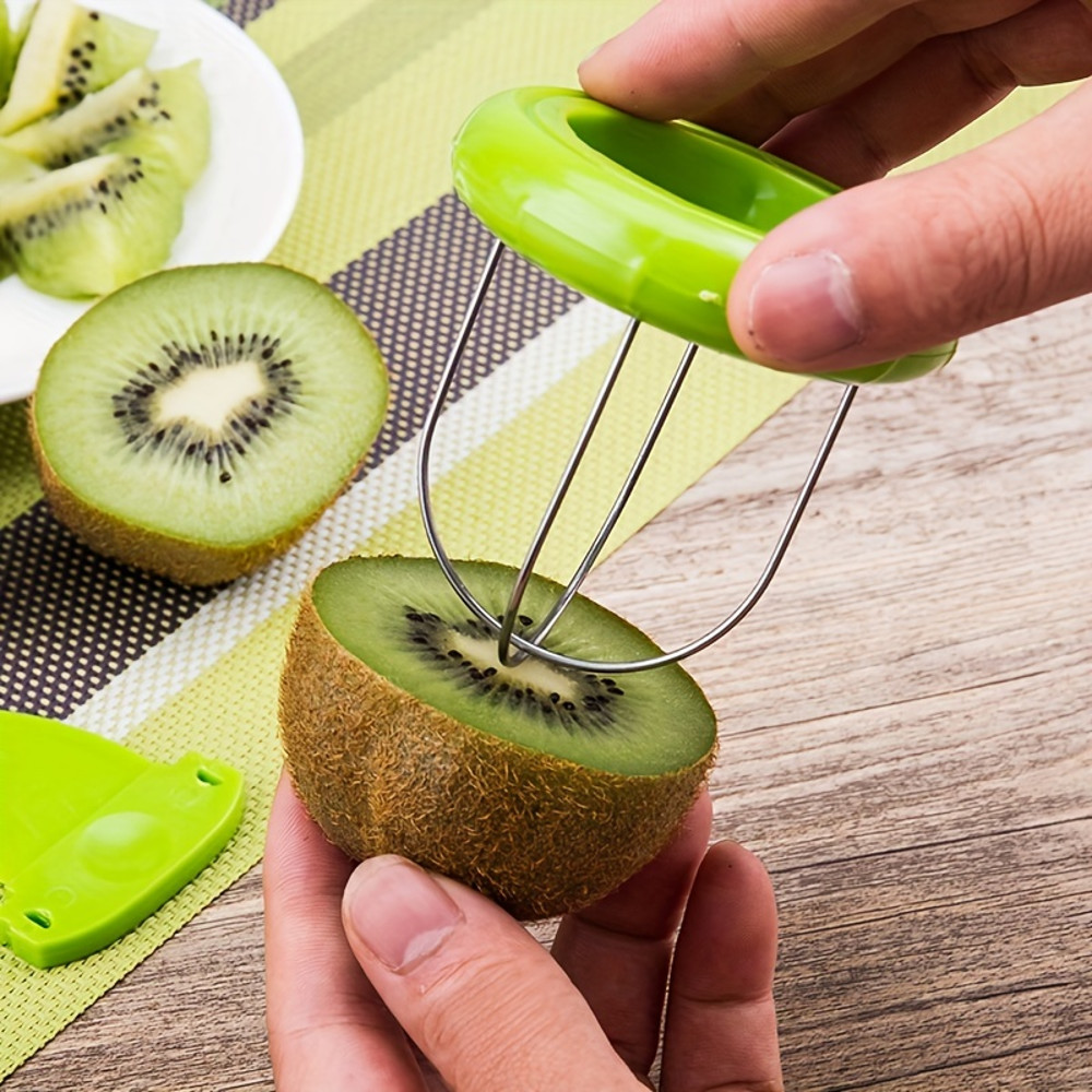 Kitchen Creative Fruit Peeler, Fast Kiwi Cutter Peeler Slicer, Stainless Steel Kitchen Peeling Tools