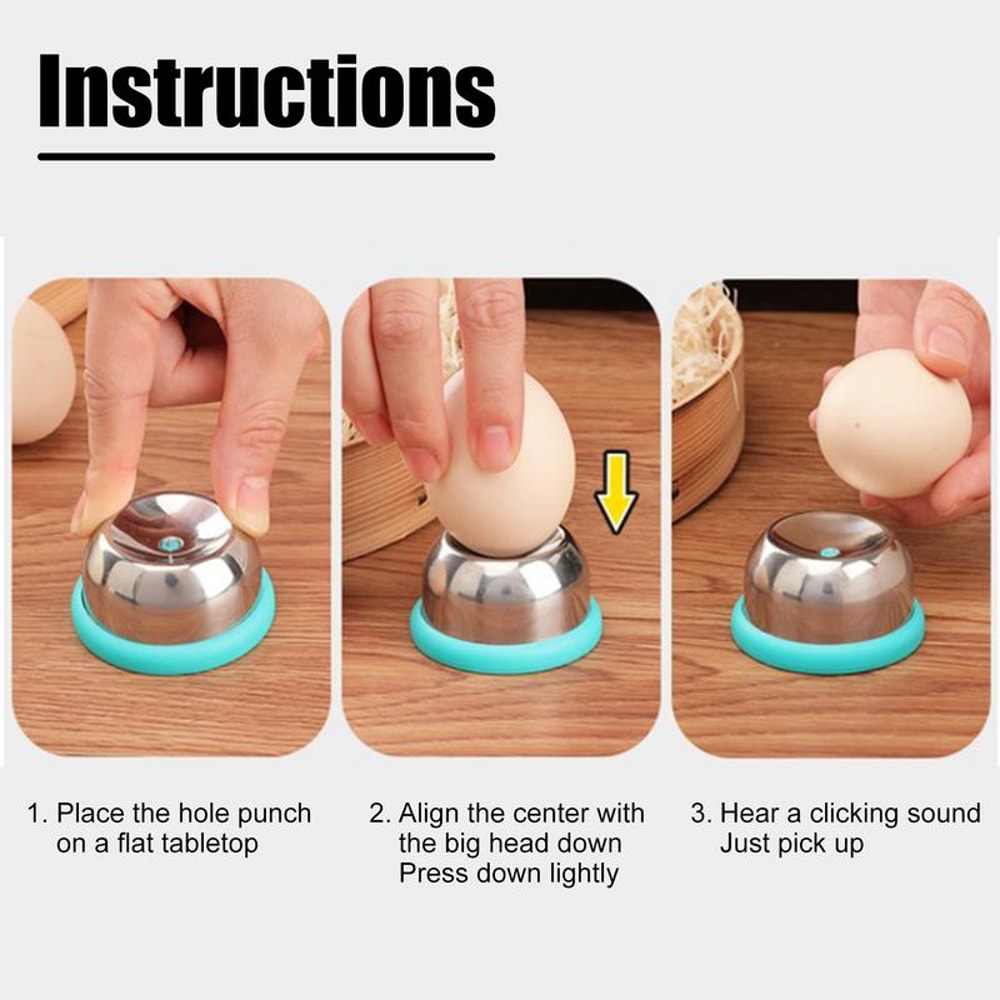 Egg Piercer Stainless Steel Needle Tool, Kitchen Gadgets Hole Puncher, Easily Peel Boiled Eggs, Durable & Safe Design