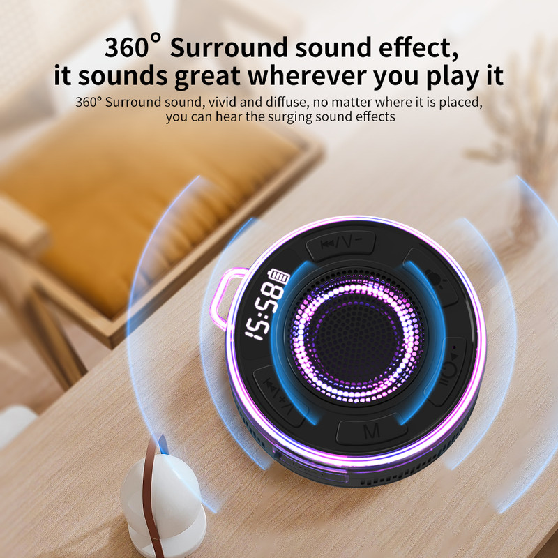 Wireless Speaker IPX7 Waterproof, 1100mAh Battery, Newest Portable Speaker with Built-in Mic, Loud Sound