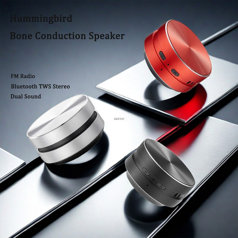 Bluetooth Compatible TWS Wireless Stereo Hot Bone Conduction Speaker, FM Radio Hummingbird Speaker