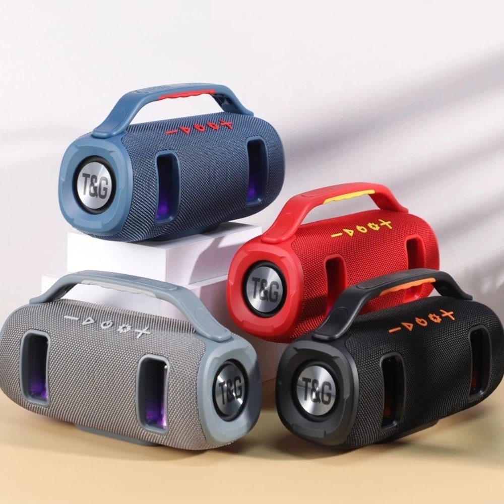 Portable Fashion Bluetooth Speaker, Wireless USB TF AUX, RGB Colorful LED Light Loud Sound Music Player