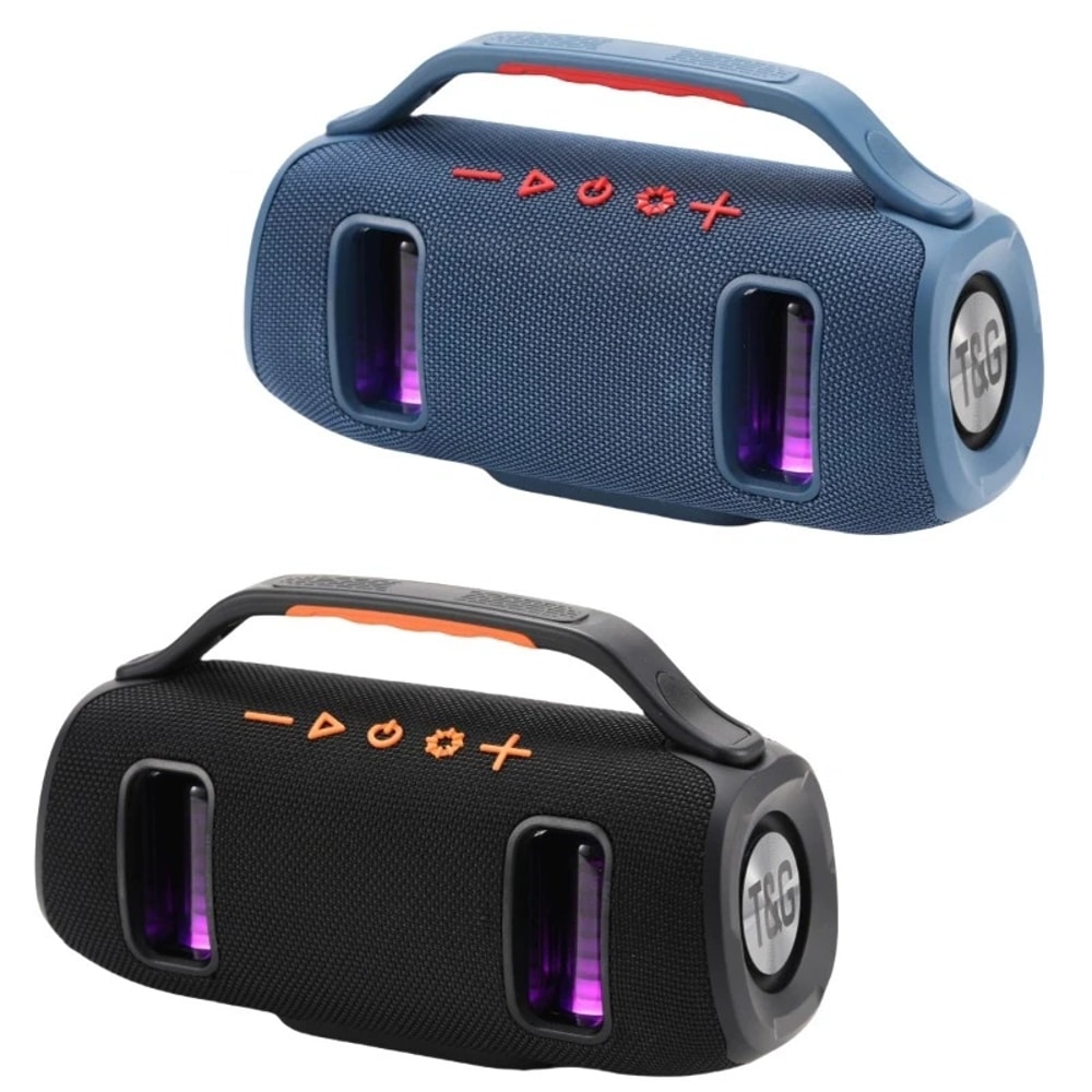 Portable Fashion Bluetooth Speaker, Wireless USB TF AUX, RGB Colorful LED Light Loud Sound Music Player