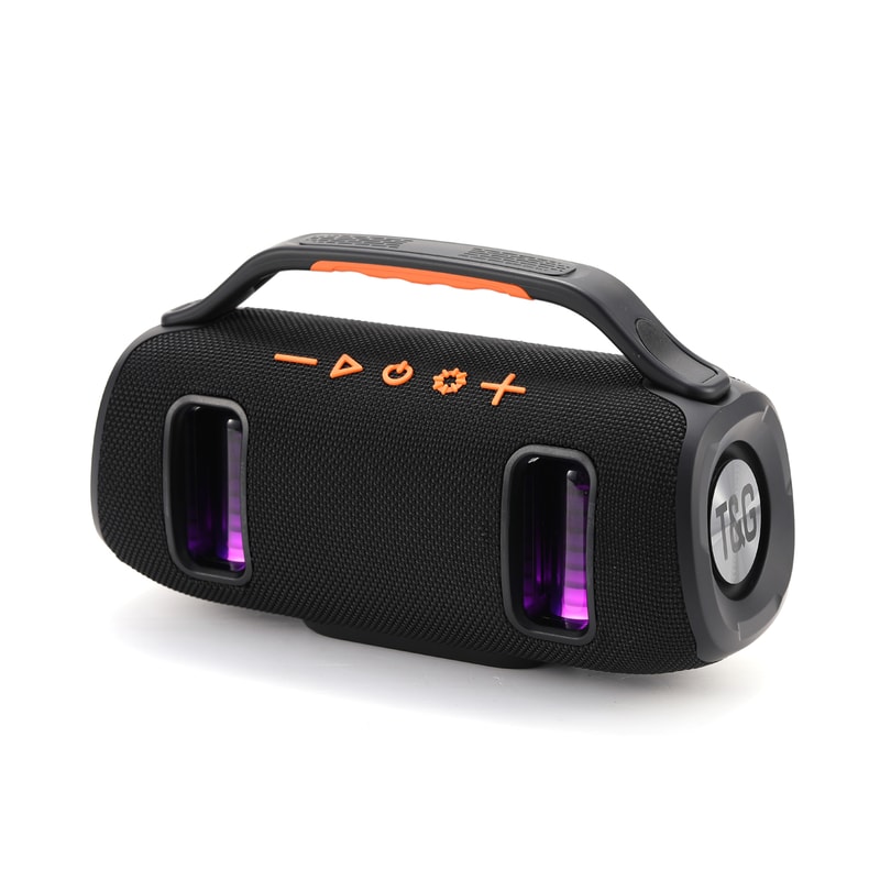 Portable Fashion Bluetooth Speaker, Wireless USB TF AUX, RGB Colorful LED Light Loud Sound Music Player