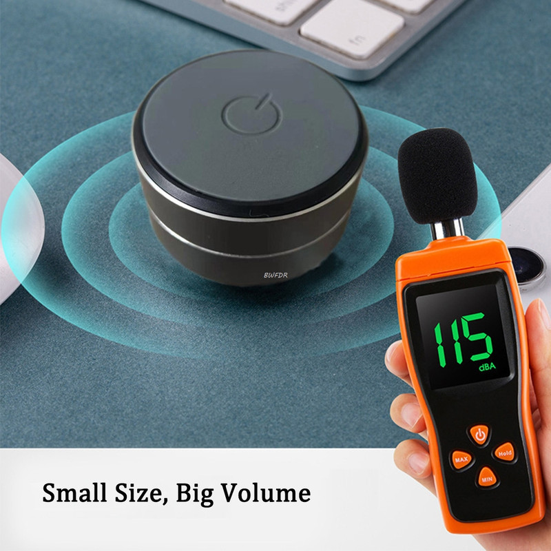 Portable Mini Bone Conduction Speaker Vibration Stereo Audio, TWS Wireless Bluetooth, Digital Metal Speaker