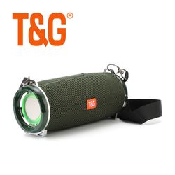 waterproof outdoor subwoofer stereo speaker, 2400mah tg192 bluetooth boombox, rgb led light wireless speaker for travel