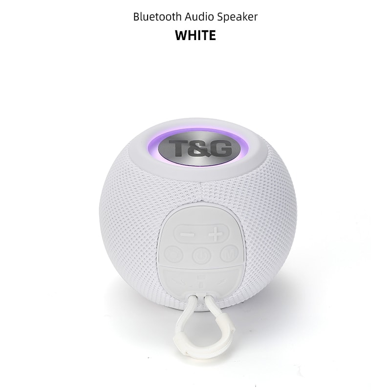Mini Bass Boombox LED Loudspeaker, Bluetooth Speaker Portable TWS Wireless, IPX7 Outdoor BT AUX FM Music Player