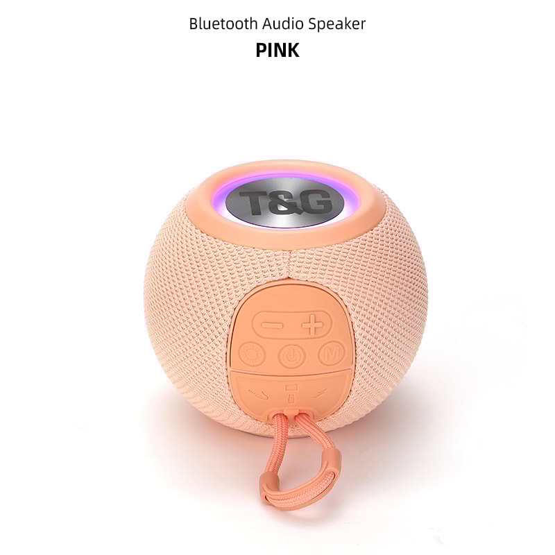 Mini Bass Boombox LED Loudspeaker, Bluetooth Speaker Portable TWS Wireless, IPX7 Outdoor BT AUX FM Music Player