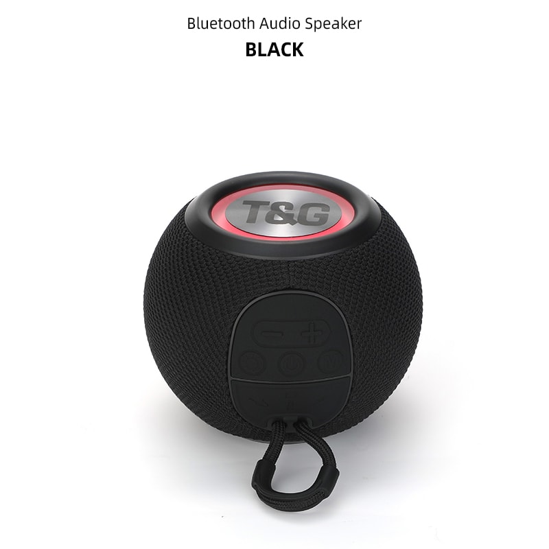 Mini Bass Boombox LED Loudspeaker, Bluetooth Speaker Portable TWS Wireless, IPX7 Outdoor BT AUX FM Music Player