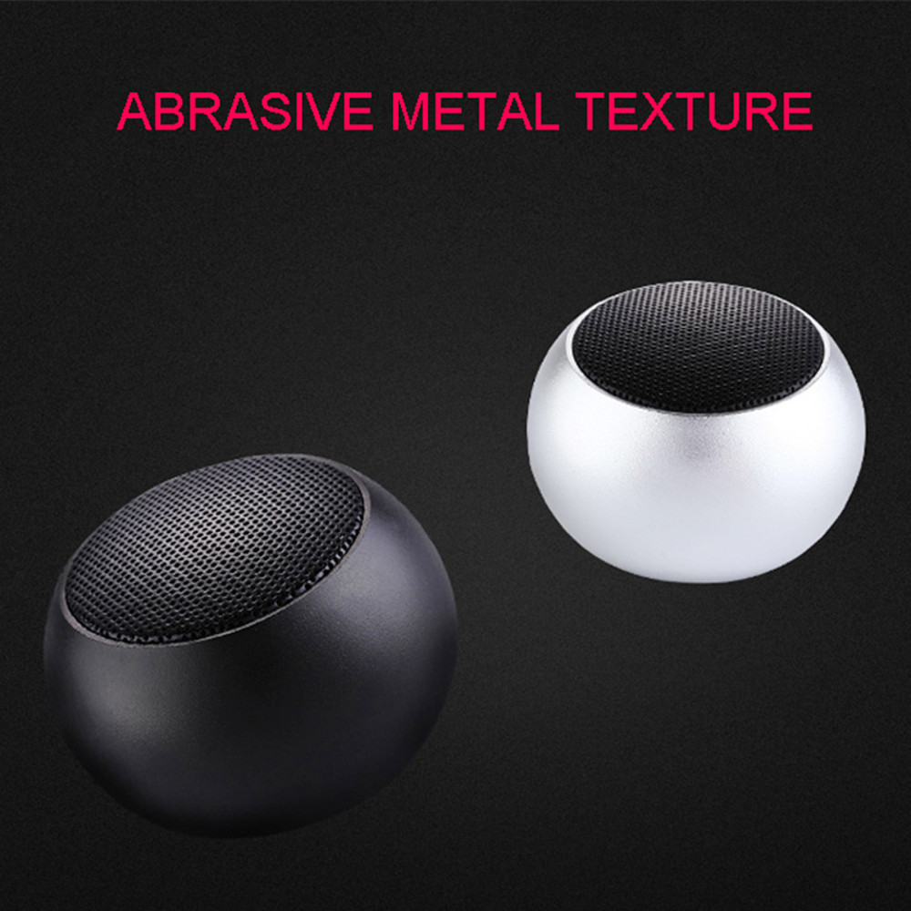 TWS Bluetooth Wireless 5.3 Speaker Portable, Heavy Subwoofer Small Steel Gun Metal, Outdoor Mini Stereo Speaker