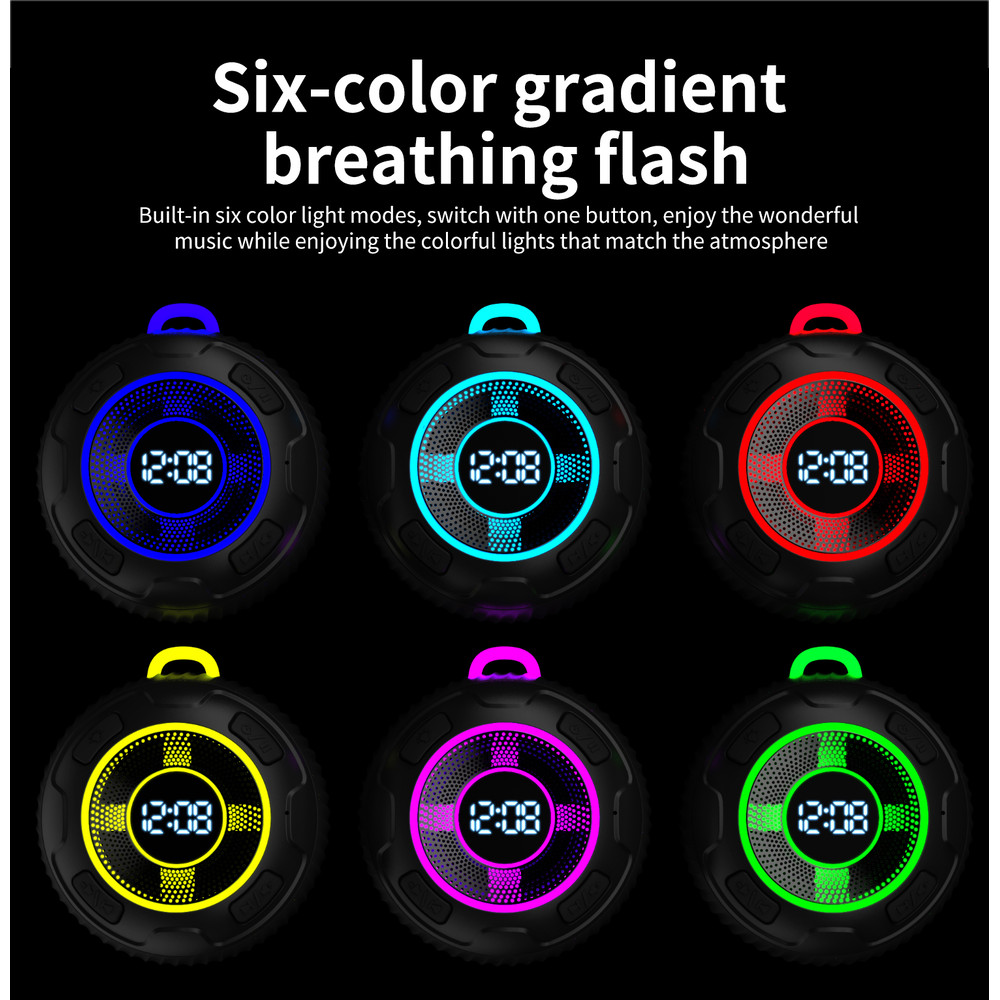 ENC Bluetooth Shower Speaker, Wireless Speaker S5 IPX7 Waterproof, Subwoofer Bass, Built-in Mic, 10H Battery