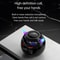 Wireless Mini Bluetooth Speaker Audio with LED Alarm Clock, Music Player Ball Shape, Clock Speaker for Bedroom
