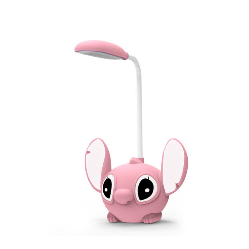 Cute Disney Lilo And Stitch LED Desk Lamp With Pencil Sharpener Foldable USB Rechargeable Study Lig 7