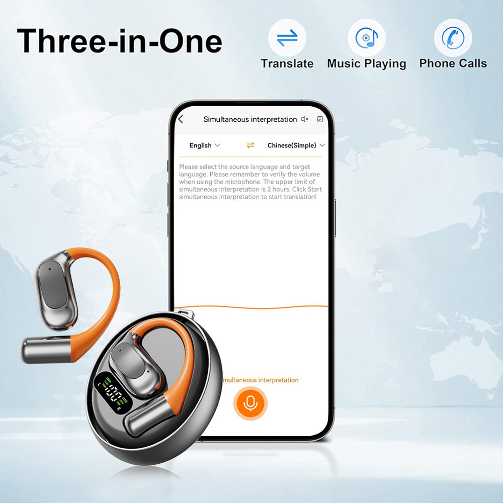 Translation Earbuds Real Time 144 Languages Language Translator Earbuds Translation Headphones for Travel and Learning