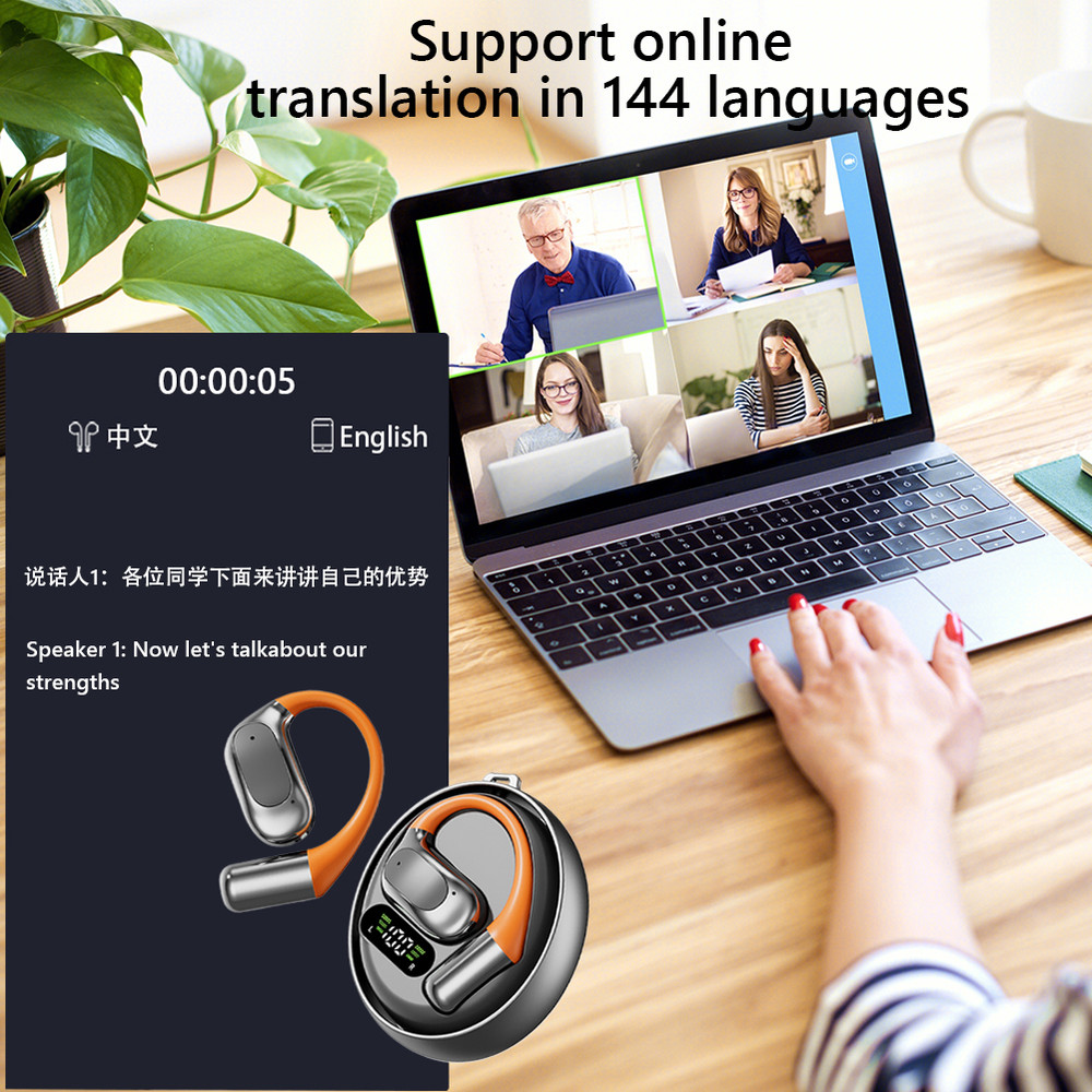 Translation Earbuds Real Time 144 Languages Language Translator Earbuds Translation Headphones for Travel and Learning