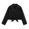 Womens Trench Coat Wind Style Double Breasted Belted Lapel Jacket Short Long Sleeve Coat 5