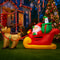 Inflatable Christmas Decoration Santa Claus Reindeer Sleigh LED Home Yard Ornament Holiday Party Ou 1