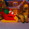 Inflatable Christmas Decoration Santa Claus Reindeer Sleigh LED Home Yard Ornament Holiday Party Ou 3