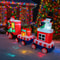 Inflatable Santa Claus Train Toys Christmas Outdoor Party Decorations Home Yard LED Lighted Ornamen 1