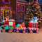 Inflatable Santa Claus Train Toys Christmas Outdoor Party Decorations Home Yard LED Lighted Ornamen 2