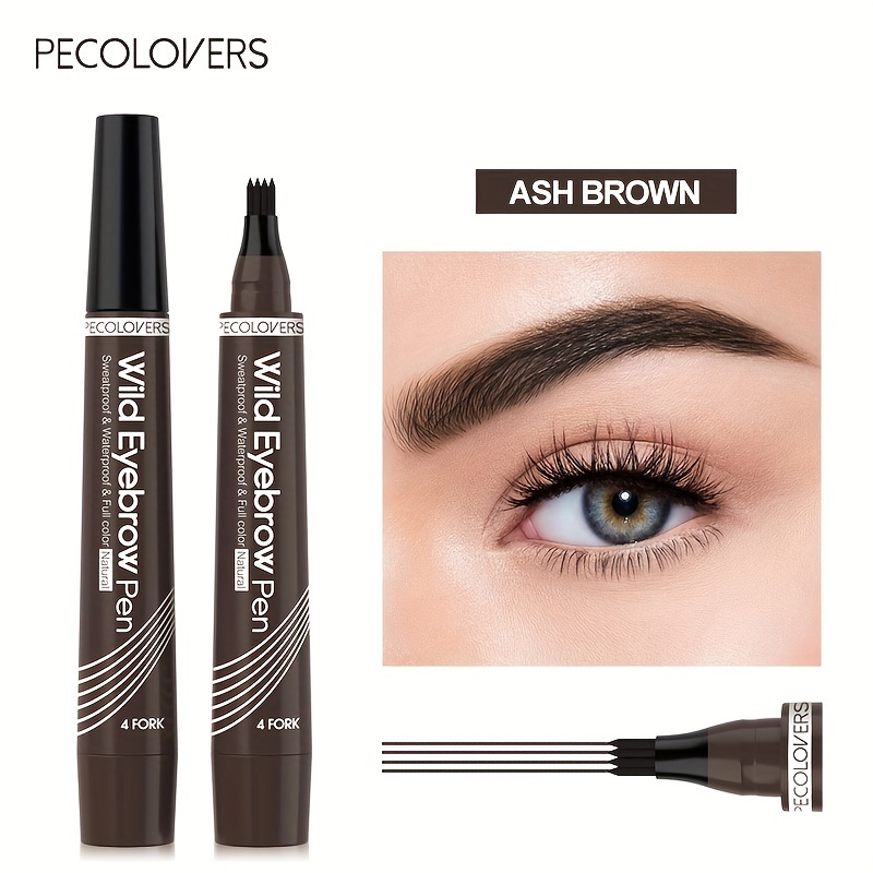 Split Tip Eyebrows Pen, Eyebrow Tattoo Pen Waterproof, Eyebrow Pen Waterproof, Liquid Black Eyebrow Makeup Pencil