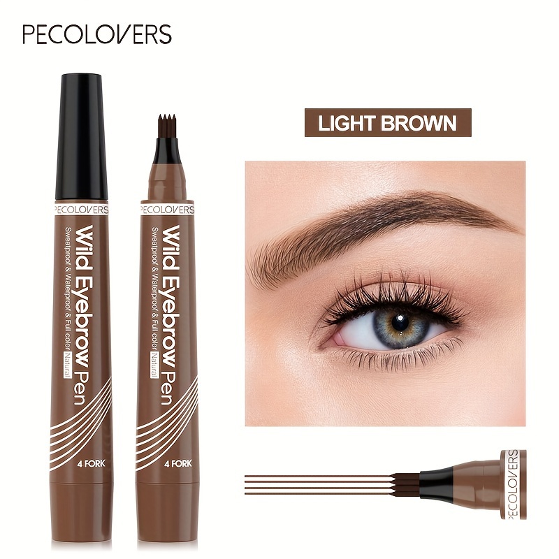 Split Tip Eyebrows Pen, Eyebrow Tattoo Pen Waterproof, Eyebrow Pen Waterproof, Liquid Black Eyebrow Makeup Pencil